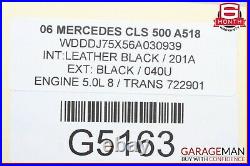 06-11 Mercedes W219 CLS500 E350 Tire Pressure Monitor Sensor Set of 4 Pc 315 MHz