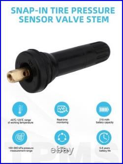 100 PCS Snap-in Tire Pressure Sensor Valve Stems for Jeep Ford Chevy Dodge Ram