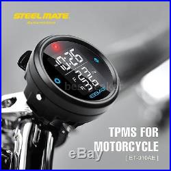 10x Motorcycle TPMS Tire Pressure Monitor System LCD with 2 External Sensor P6H8