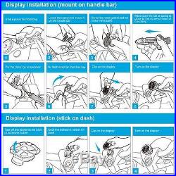 10x Motorcycle Tpms Tire Pressure Monitor System LCD With 2 External Sensor P3o1