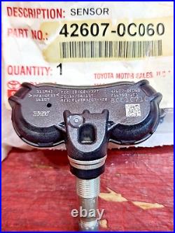 2007-2020 Toyota Sequoia Sienna Tundra, 4 Genuine OEM Toyota TPMS 42607-0C080