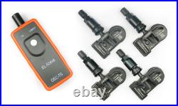 2008 2009 Chevrolet Corvette C6 New Black Stem TPMS Set & TPMS Reset Tool