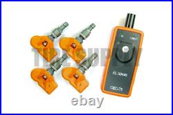 2008 2009 Chevrolet Corvette New TPMS Set Gunmetal Stem & TPMS Reset Tool