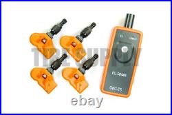 2010 2011 Chevrolet Corvette C6 New TPMS Set Black Stem & TPMS Reset Tool