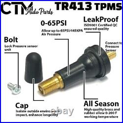 250x TPMS Tire Pressure Monitoring System Snap In Sensor Valve Stem TR413 TPMS