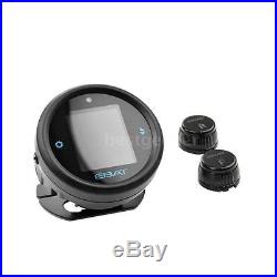 2x Motorcycle TPMS Tire Pressure Monitor System LCD with 2 External Sensors F2M0