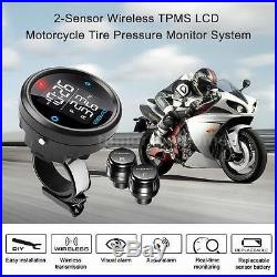 2x Steelmate TPMS Motorcycle Tire Pressure Monitor System Digital+2 Sensors Q9X1