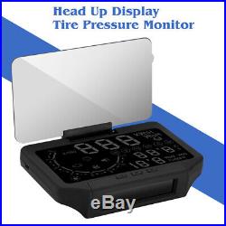 3 IN 1 HUD&TPMS Head Up Display Tire Pressure Monitoring Sensor OBD2 Thermometer