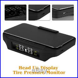 3 IN 1 HUD&TPMS Head Up Display Tire Pressure Monitoring Sensor OBD2 Thermometer