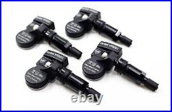 4 2005-2024 TPMS Tire Pressure Sensors Black Aluminum Valve Stems for Jeep
