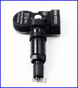 4 2005-2024 TPMS Tire Pressure Sensors Black Aluminum Valve Stems for Jeep