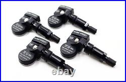 4 315mhz TPMS Tire Pressure Sensors Black Metal Valve Stems VPE for Lexus IS NX