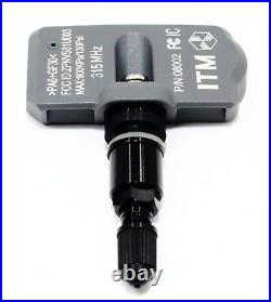 4 315mhz TPMS Tire Pressure Sensors Ford Mustang GT Gloss Black Valve Stems