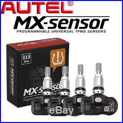 4 Autel TPMS MX-Sensor 315MHz Programmable Universal Tire pressure Sensor US
