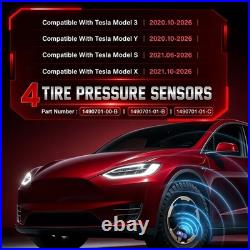 4 Bluetooth TPMS Tire Pressure Sensor fit Tesla Model Y 2020 2021 2022 2023 2024