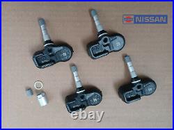 4 Infiniti G25 2011 2012 11 12 Tire Pressure Sensors TPMS oem valves service kit