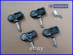 4 Infiniti G25 2011 2012 11 12 Tire Pressure Sensors TPMS oem valves service kit