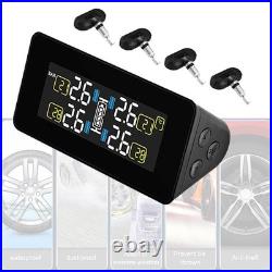 4 Internal Sensors Solar Car TPMS LCD Tire Pressure Monitor Wireless DIY Kit