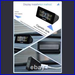 4 Internal Sensors Solar Car TPMS LCD Tire Pressure Monitor Wireless DIY Kit