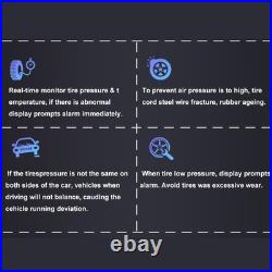 4 Internal Sensors Solar Car TPMS LCD Tire Pressure Monitor Wireless DIY Kit