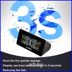 4 Internal Sensors Solar Car TPMS LCD Tire Pressure Monitor Wireless DIY Kit