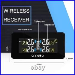 4 Internal Sensors Solar Car TPMS LCD Tire Pressure Monitor Wireless DIY Kit