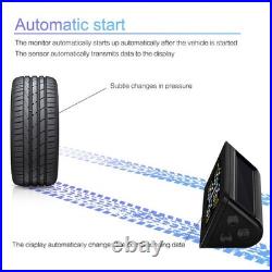 4 Internal Sensors Solar Car TPMS LCD Tire Pressure Monitor Wireless DIY Kit