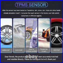 4 Internal Sensors Solar Car TPMS LCD Tire Pressure Monitor Wireless DIY Kit