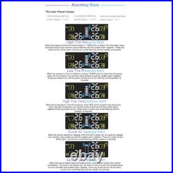 4 Internal Sensors Solar Car TPMS LCD Tire Pressure Monitor Wireless DIY Kit