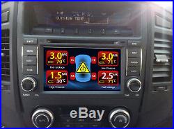 4 Internal Sensors TPMS Tire Pressure System Displayed on Car Monitor