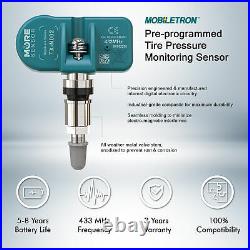 4-Pack Mobiletron Pre-programmed TPMS Tire Pressure Sensor 433MHz E70 F10 E90