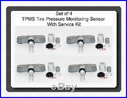 4 TPMS Tire Pressure Sensor With Service Kit FitCadillac ATS CTS Chevy SS Camaro
