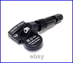 4 TPMS Tire Pressure Sensors for Chevrolet Silverado Black Valve Stems VPE