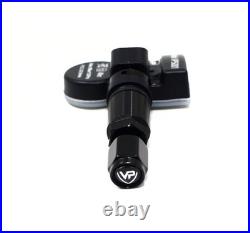 4 TPMS Tire Pressure Sensors for Dodge Ram Promaster Gloss Black Valve Stems