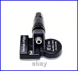 4 TPMS Tire Pressure Sensors for Dodge Ram Promaster Gloss Black Valve Stems