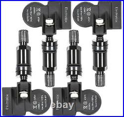 4 TPMS tire pressure sensors metal valve black for BMW F20 F21 F30 F31 F34 F36