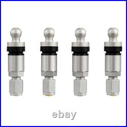 4 Tire Pressure Sensors TPMS Sensors Metal Valve Silver for BMW 3 Series F30/F31