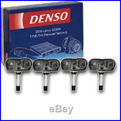 4 pc Denso TPMS Tire Pressure Sensors for Lexus GS300 2006 Monitoring System cu
