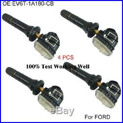 4 x Tire Pressure Monitor Sensor TPMS For Ford Fiesta Focus EV6T-1A180-CB 433MHz