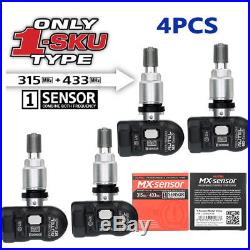 4PC Autel 315MHz+ 433MHz Tyre Pressure Tester Programmable Universal TPMS Sensor