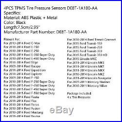 4PC Motorcraft Tire Pressure Sensor TPMS12 For Ford F-150 F-250 DE8T-1A180-AA