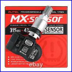 4PCS Autel TPMS MX-Sensor 315+433MHz Universal Programmable Tire Pressure Sensor