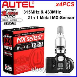 4PCS Autel TPMS MX-Sensor 315MHz + 433MHz 2in1 Programmable Tire Pressure Sensor