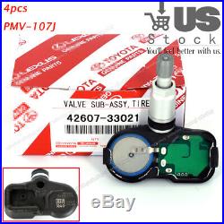 4PCS OEM TPMS Sensors For Lexus Scion - 42607-33021, PMV-107J - Genuine Japan