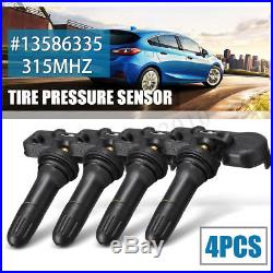 4Pcs For GMC Buick Chevrolet TPMS Tire Pressure Monitor Sensors 315MHz #13586335
