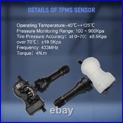 4X Tire Pressure Sensor 433MHz TPMS For Dodge Chrysler 200 Dart 68193586AC