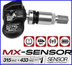 4pack Autel 2in1 MX 315MHz + 433MHz OE-Level Universal Pro grammable TPMS Tire