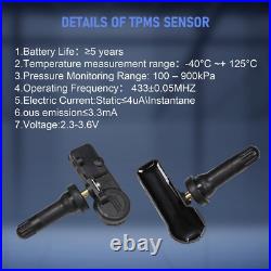 4pcs 56029398AB Tire Pressure Sensor TPMS For CHRYSLER DODGE RAM 433MHZ