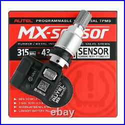 4pcs Autel MX-Sensor 315&433MHz Programmable TPMS Universal Tire Pressure Sensor