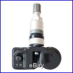 4x 433 Mhz TPMS Tire Pressure Sensors with Silver Metal Clamp-In Valve E6C3090